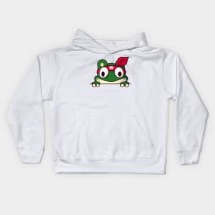 Sneaky japanese frog so cute Kids Hoodie